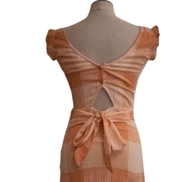 Indi & Cold cottagecore summer peach dress - Picture 5 of 6